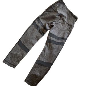 Gray Zella Capri Leggings Mesh Detailing